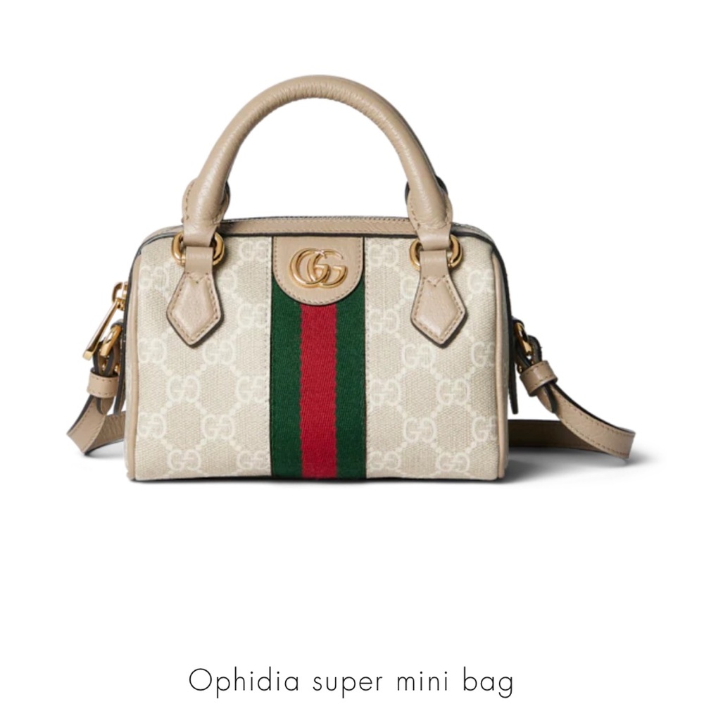 Gucci Beige Ophidia Super Mini Bag - new condition